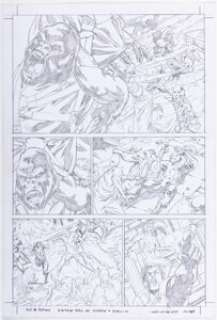 Leno Carvalho X-Men vs. Agents of Atlas #2 Unused Story Page 7 Original Art (Marvel, 2010).