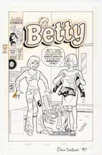 Dan DeCarlo and Alison Flood Betty #55 Cover Original Art (Archie, 1997).