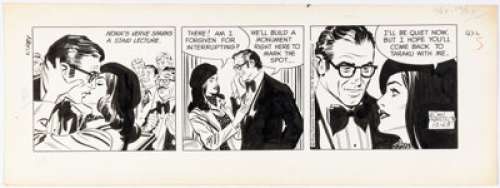 John Prentice Rip Kirby Daily Comic Strip Original Art dated 12-23-74 (King Features Syndicate, 1974).