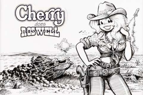 Larry Welz "Cherry does Roswell" Illustration Original Art (1995). | Heritage
