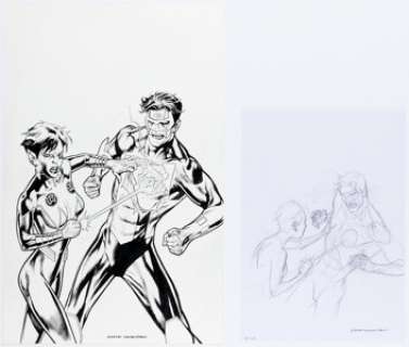 Kevin Nowlan Hal Jordan and the Green Lantern Corps #24 Kyle Rayner Variant Cover and Preliminary Original Art (DC, 2017). (Total: 2 Original Art) | Heritage