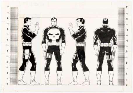 Jim Lee - The Punisher Turnaround Illustration Original Art (1988). | Heritage