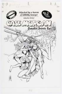 Don Lomax Case Morgan, Gumshoe Private Eye #5 Cover Original Art (Apple Press/Forbidden Fruit, 1991).