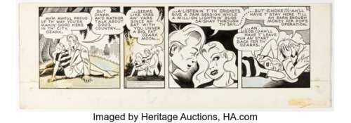 Ray Gotto Ozark Ike Daily Comic Strip Original Art dated 6-26-46 (King Features Syndicate, 1946).
