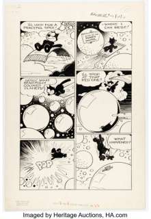 Otto Messmer (attributed) Pat Sullivan’s Felix the Cat #23 "Rubberia" Near Complete Story Original Art Group of 13 (Toby, 1951). (Total: 13 Original Art) | Heritage