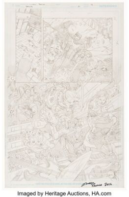 Eduardo Pansica Batwing #34 Story Page 2 Pencils Original Art (DC, 2014).