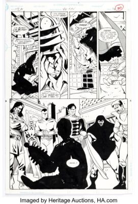 Adam Hughes and Jose Marzan Jr. Justice League America #44 Story Page 14 Original Art (DC, 1990). | Heritage