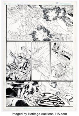 Ivan Reis and Marc Campos Rann-Thanagar War #3 Story Page 19 Original Art (DC, 2005).