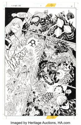 Adam Warren and Tom Simmons Titans: Scissors, Paper, Stone #1 Story Page 6 Original Art (DC, 1997).