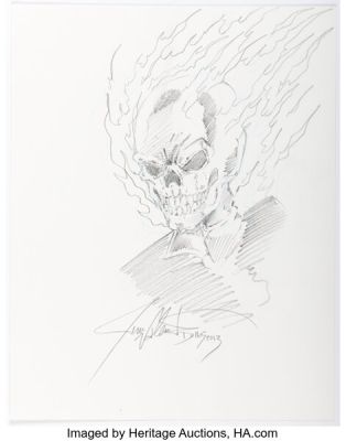 Jim Valentino - Ghost Rider Convention Sketch Original Art (2013). | Heritage
