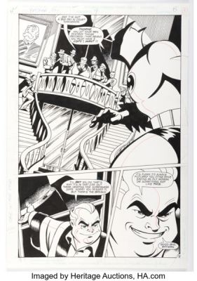 Mike Parobeck and Rick Burchett The Batman Adventures #9 Story Page 15 Original Art (DC, 1993).