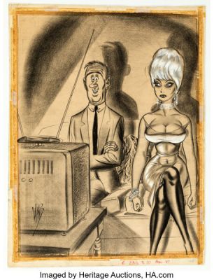 Bill Ward Laugh Digest August 1965 Single Panel Gag Cartoon Illustration Original Art (Humorama, 1965). | Heritage