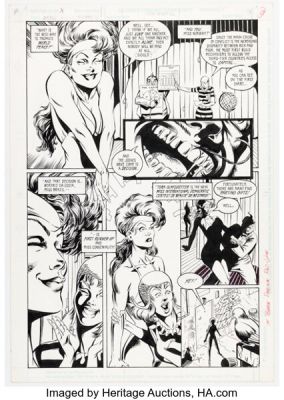 Scott Benefiel and Mike Sellers Justice League Quarterly #10 Fire and Ice Story Page 9 Original Art (DC, 1993).