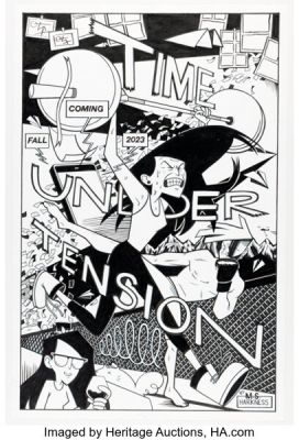 M.S. Harkness Time Under Tension Promotional Poster Illustration Original Art (Fantagraphics, 2023). (Total: 2 Original Art)