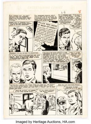 Reed Crandall Impact #3 "Life Sentence" Story Page 8 Original Art (EC, 1955). | Heritage