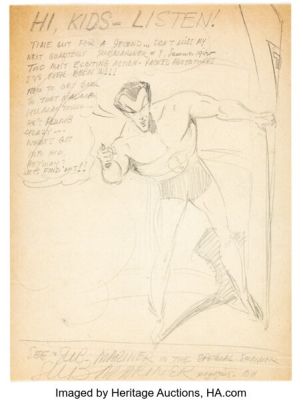 Carl Pfeufer (attributed) Sub-Mariner House Ad Preliminary Original Art (Marvel/Timely, c. 1942). | Heritage