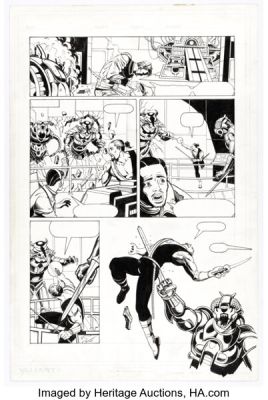 Sean Chen, Kathryn Bolinger, and Jen Marrus Rai and the Future Force #16 Story Page 16 Original Art (Valiant, 1993). | Heritage