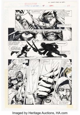 Timothy Truman Starslayer #11 "Mortal Gods Conclusion" GrimJack Story Page 6 Original Art (First, 1983).