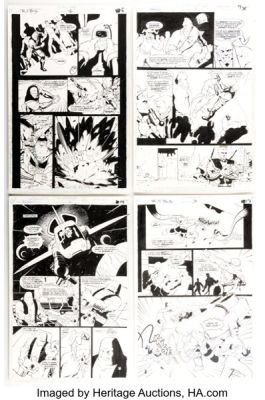 Derec (Aucoin) Donovan and Mark Propst R.E.B.E.L.S. ’95 #3 "Brains" Partial Story Original Art Group of 11 (DC, 1995). (Total: 11 Original Art) | Heritage