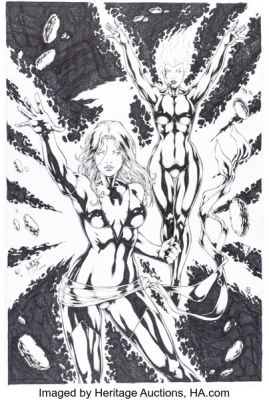 Leo Matos - Phoenix and Nova Illustration Original Art (2014). | Heritage