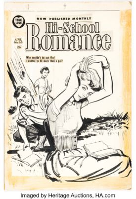 Al Avison Hi-School Romance #66 Cover Original Art (Harvey, 1957). | Heritage