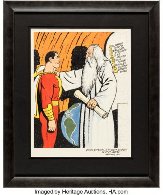 C. C. Beck - Captain Marvel and Shazam Illustration Original Art (1977). | Heritage