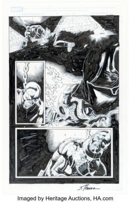 Scott Hanna [Carlos Magno printed blue lines] Avengers Forever #2 Story Page 18 Original Art (Marvel, 2022).
