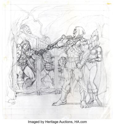 Earl Norem Masters of the Universe: The Magic Mirrors Cover Painting Preliminary Original Art (Golden Books, 1985). | Heritage