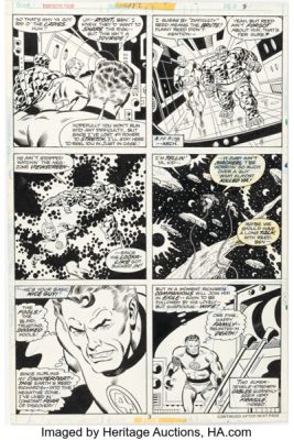 Sal Buscema and Joe Sinnott Fantastic Four #182 Story Page 3 Original Art (Marvel, 1977).