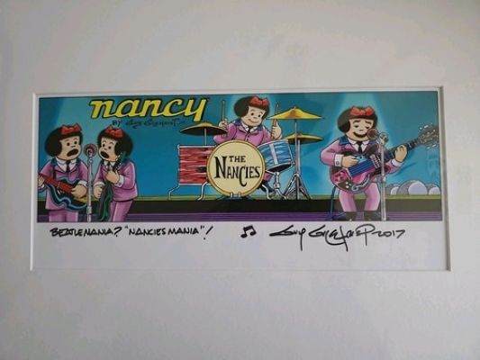 Nancy Comic Matted Art 20x16 The Nancies Signed Guy Gilchrist 2017 "Beatlemania" | eBay US (Buy It Now)