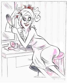 The Rescuers - Madame Medusa - Original Painting - Tony Fernandez - Aquarelle Art | Catawiki