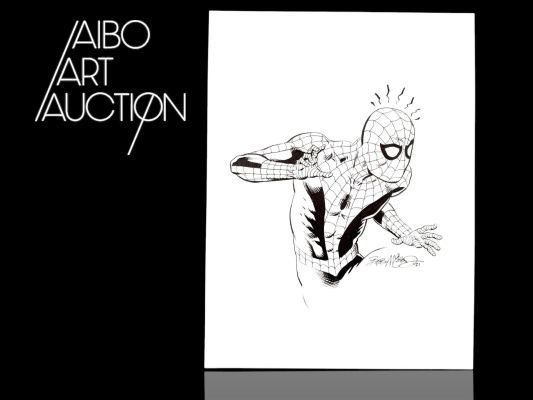 Bob Mc Leod Spiderman Illustration... | Bob Mc Leod spiderman Illustration à l’encre de chine,... | Aibo Art Auction