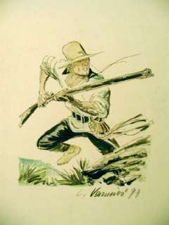 Vannini Luca | KEN PARKER ACQUARELLO COLORI 33X48 FIRMATA 1997 | Casa del Fumetto