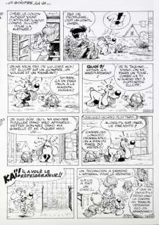 Verron | Boule et Bill, planche n°1253 Ã  l’encre de Chine… | Banque Dessinée