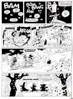 Macherot | Sibylline, planche n°14 Ã  l’encre de Chine de l’… | Banque Dessinée