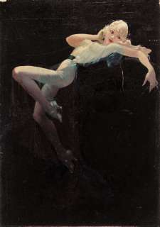 Unattributed vintage pin-up painting. | Profiles in History