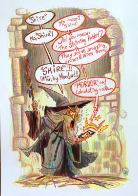 Eduardo Vieira Original Gandalf Illustration | Kirby’s Comic Art