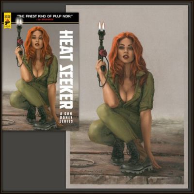 HEAT SEEKER: A GUN HONEY SERIES - #2 - cover B - original drawing by Celina
