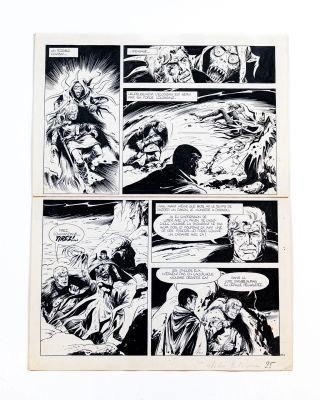 Vance, William (1935-2018) | Lot 82 : Bob Morane, Tome 23, Les sortilèges de l’ombre jaune, planche 25. | misc / divers