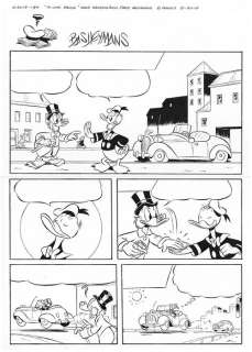 Bas Heymans - 6 Original Pages - Complete Story - D2015-154 - Donald Duck - "In one Piece, Please" - Original Published Pages | Catawiki
