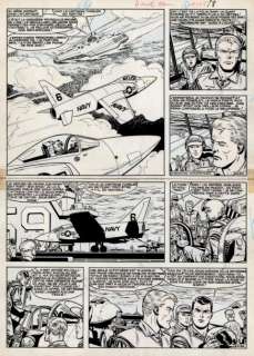 Hubinon | Buck Danny - Les voleurs de satellites Encre de Chine pour la planche | Millon