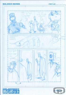 Sylvain Repos | Yojimbot, Volume 1, Storyboard Page 65 - Original Artwork by Sylvain Repos | Pulp’s Art