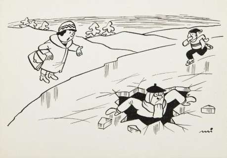 Gwidon Miklaszewski (1912 - 1999) | Gwidon Miklaszewski | " - A masz przynajmniej wełniane skarpety?" | Desa Unicum