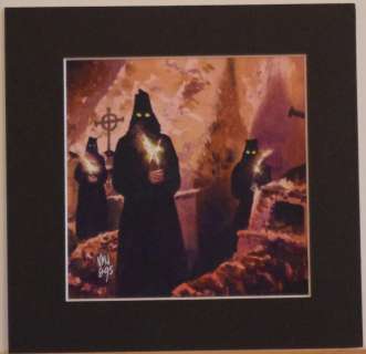 Ken Meyer Jr - Cult in Graveyard, 8.5x8.5, lots more art in store