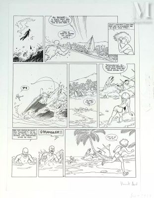 Henriet, Alain | Planche originale "Golden Cup" T1 pl. 42 | Millon