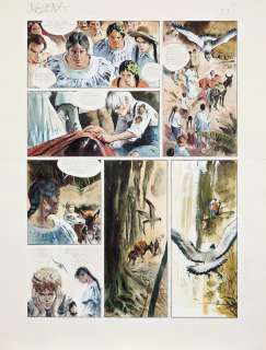 René FOLLET (1931-2020) "Shelena" Planche originale l’album "Shelena", numérotée 51 | Tajan