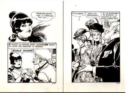 Casino n. 21 - 2 Tavole Originali "concerto erotico" - Loose page - First edition - (1986) | Catawiki