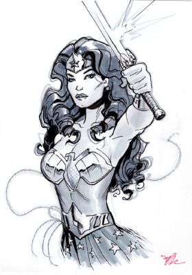 Michael Dooney - Wonder Woman Drawing by Michael Dooney