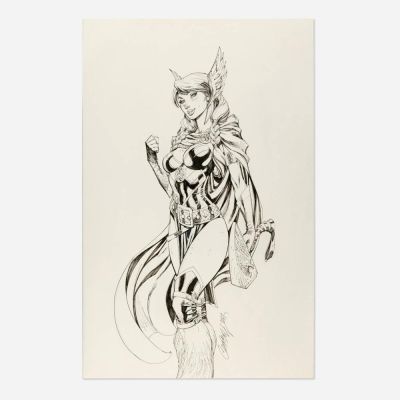 Lot 203 - J. Scott Campbell, Avengers #8 Variant Cover Original Art (Marvel Comics, 2017) | Landry Pop Auctions