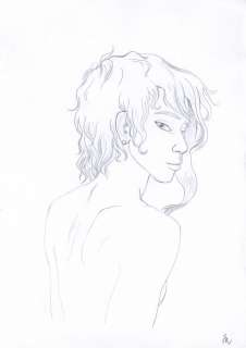 Julie Maroh  - Le Bleu est une couleur chaude, couverture alternative crayonnée 